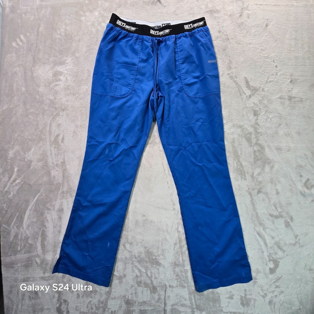 Greys Anatomy By Barco Active Scrub Pants Womens Medium Blue Medical Wear 0932